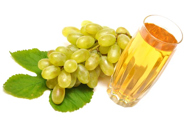 Glas met druiven SAP — Stockfoto