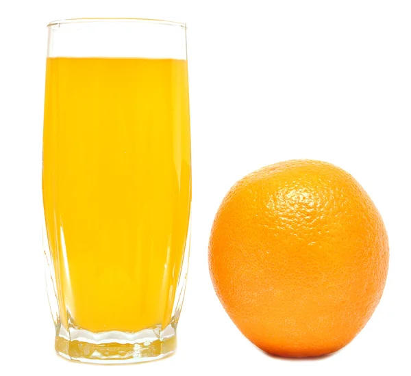 Świeży sok pomarańczowy i pomarańczowy — Zdjęcie stockowe