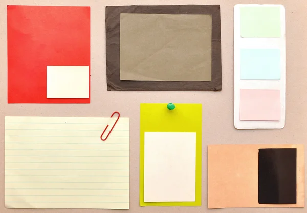 Collection of various note papers — Stock Photo, Image