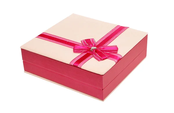 Beautiful gift box on white — Stock Photo, Image