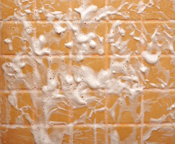 Diseño abstracto con espuma en la pared — Foto de Stock