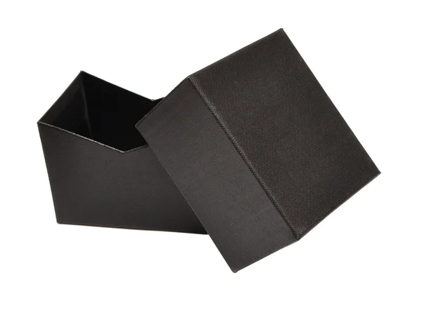 Caixa preta de presente — Fotografia de Stock