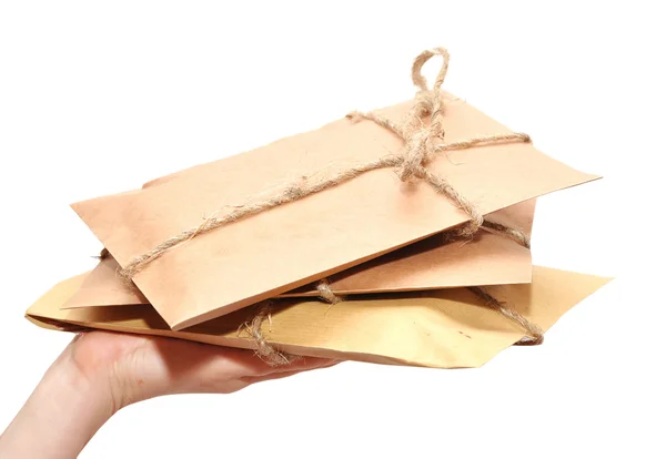 Delivering a parcel — Stock Photo, Image