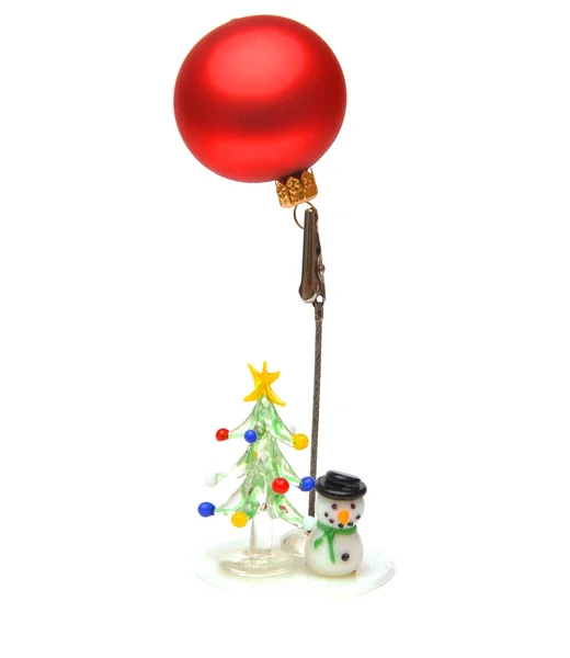 クリスマス デコレーション赤いボール — ストック写真