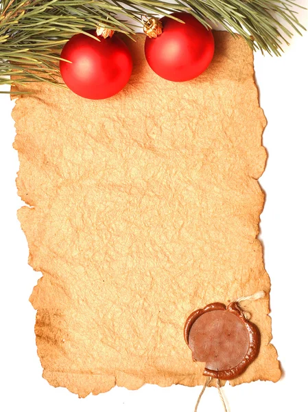 Noel Dekorasyon kırmızı topları — Stok fotoğraf