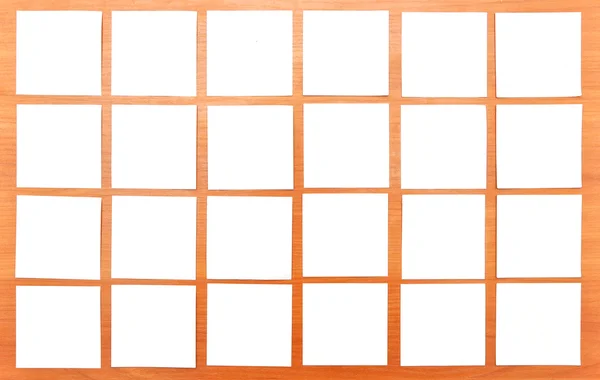 Zbiór różnych białych papierów notatkowych — Zdjęcie stockowe