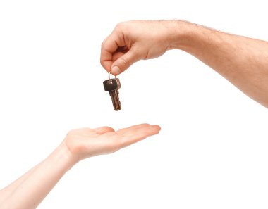 Handing over keys clipart