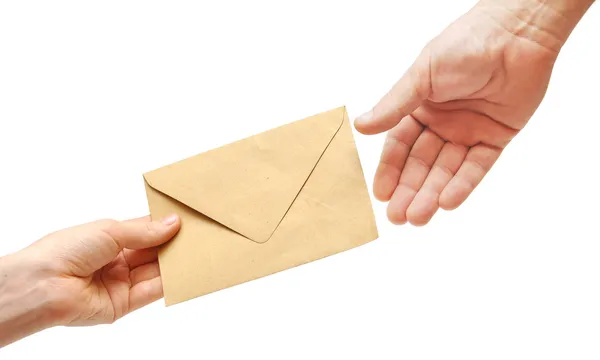 Ruce a dopis — Stock fotografie