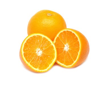 Close up of orange with another half clipart
