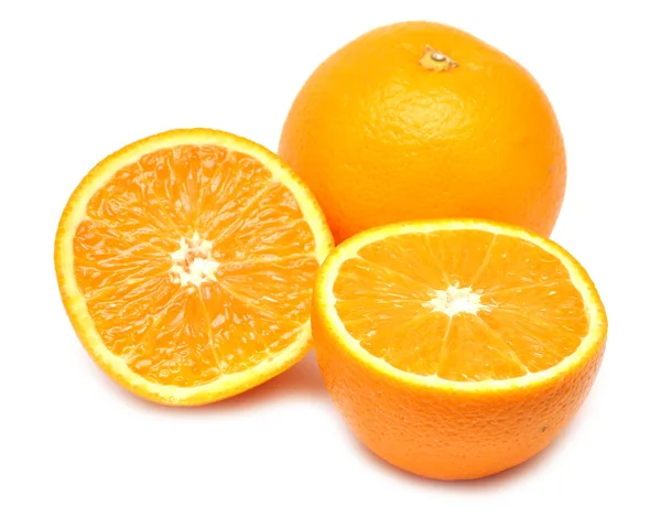 Maturare arancione e la sua metà — Foto Stock