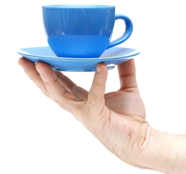 Mann Hand halten Kaffeetasse Nahaufnahme — Stockfoto