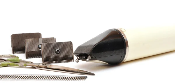 Set vintage di strumenti per tagliare i capelli — Foto Stock