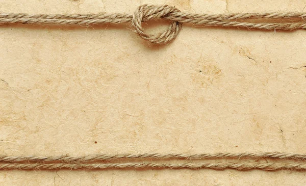 Старий Папір Мотузковою Рамкою — стокове фото