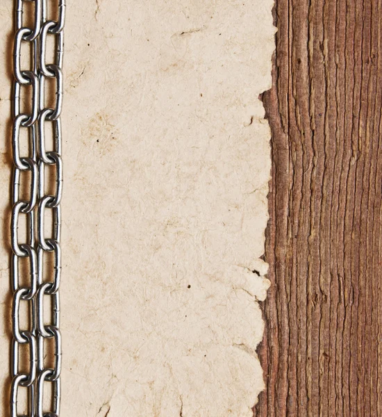 Old Paper Border Wood Background — Stock Photo, Image