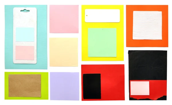 Notas de recordatorio sobre el papel de color brillante — Foto de Stock