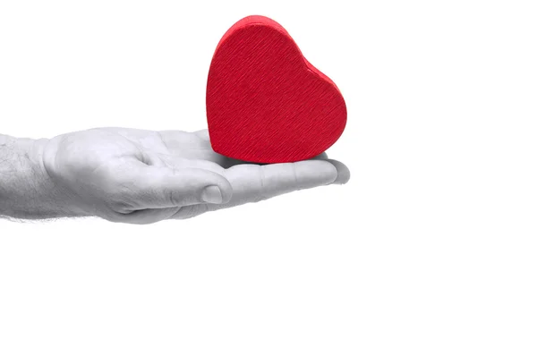 Imagem Conceitual Coração Mão Amor Cuidado Temas Saúde — Fotografia de Stock