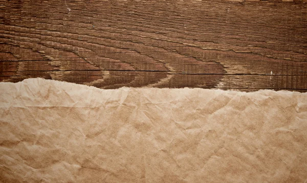 Old Paper Border Wood Background — Stockfoto