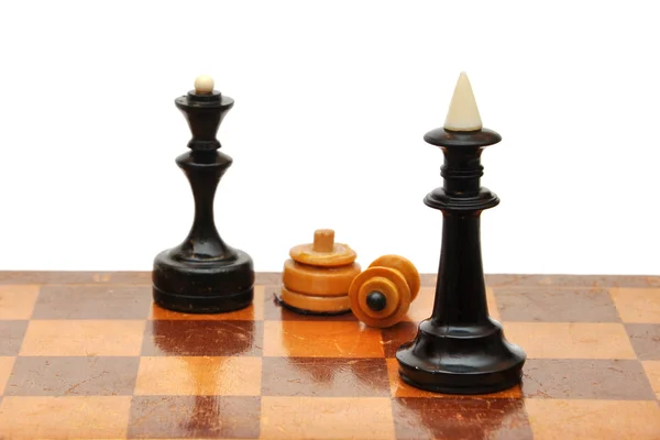 Шахова Фігура Ізольована Білому Тлі — стокове фото