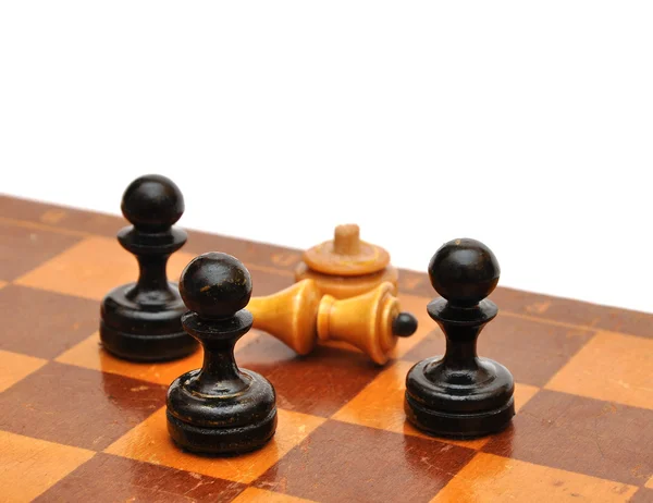 チェスの駒に孤立した白い背景 — ストック写真