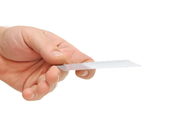 Hand Dealing Cards White — Stock Photo, Image