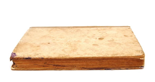 Copertina Del Vecchio Libro Isolata Uno Sfondo Bianco — Foto Stock