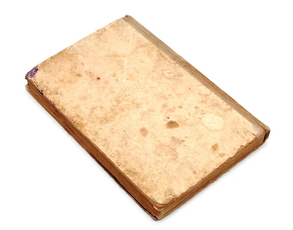Copertina Del Vecchio Libro Isolata Uno Sfondo Bianco — Foto Stock