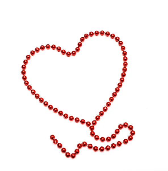 Szimbólum a szív gyöngyök — Stock Fotó