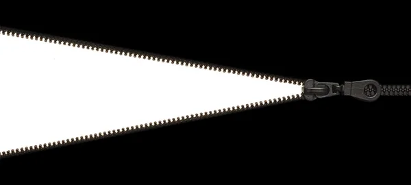 Κλειδαριά φερμουάρ μαύρο φόντο — Φωτογραφία Αρχείου