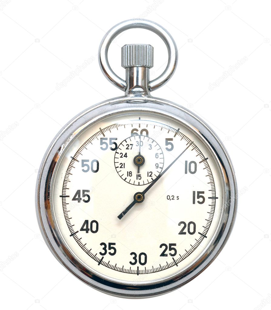A stopwatch isolated on a white background