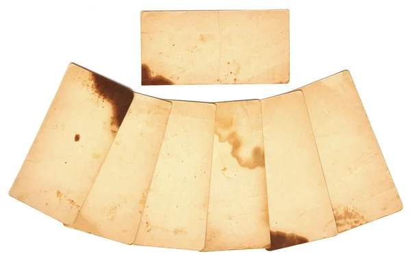 Набір Старого Паперу Ізольовано Білому Тлі — стокове фото