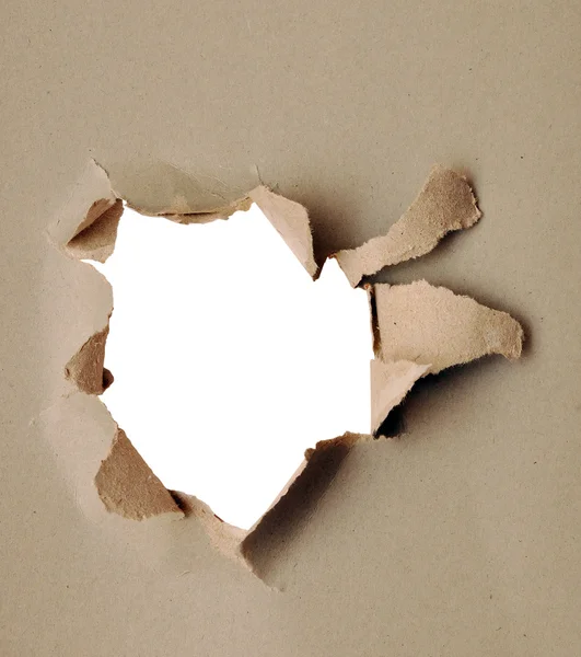 Yırtılmış Kağıt Gri Karton Sökük Apart Gösteren Katmanın Altındaki — Stok fotoğraf