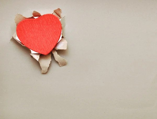 Roztrhaný papír srdce — Stock fotografie