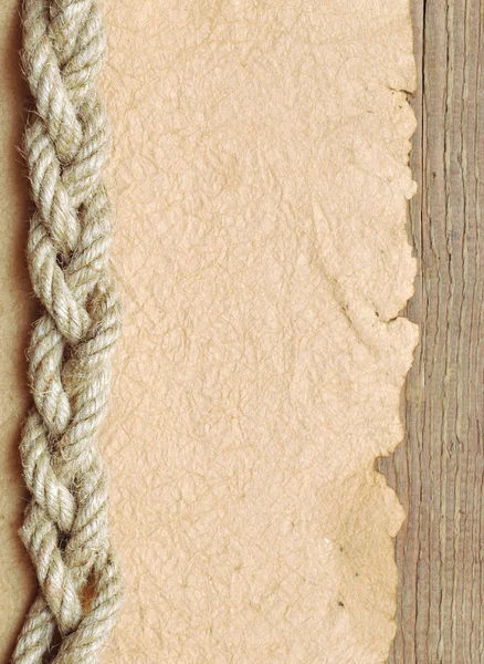 Papel viejo con borde de cuerda —  Fotos de Stock