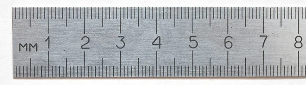 Metric steel ruler — Stock Photo, Image