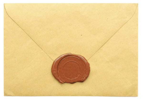 Enveloppe marron scellée — Photo