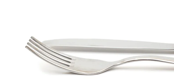 Close up of a knife and fork — Stock Photo, Image