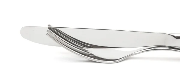 Primer plano de un cuchillo y tenedor — Foto de Stock