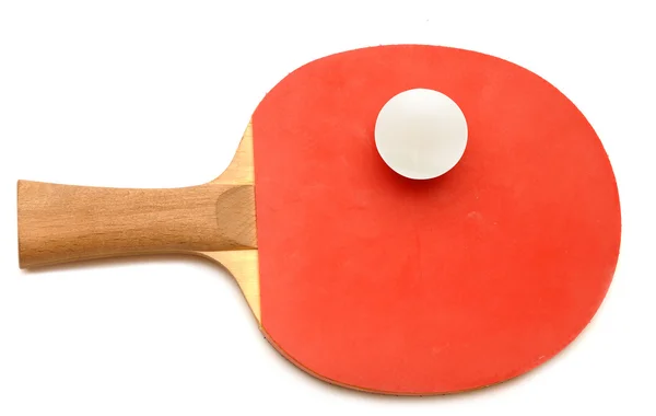 Настольный теннис и мяч — стоковое фото