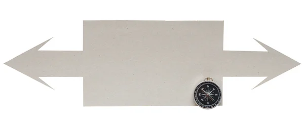 Strzałki karton nawigacji z kompasem — Zdjęcie stockowe