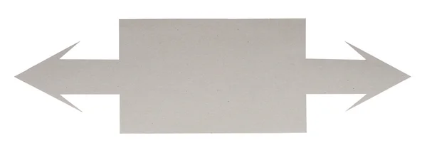 Χαρτόνι πλεύση βέλος σε λευκό φόντο — Φωτογραφία Αρχείου