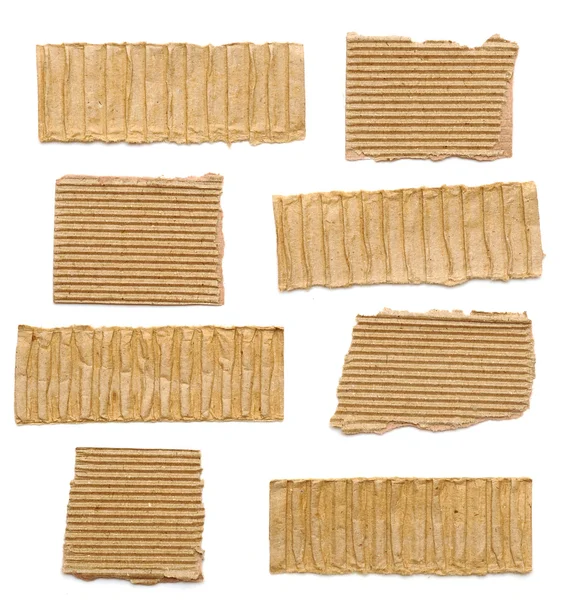 Set of textured cardboard with torn edges — Stock Photo, Image