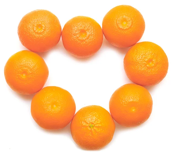 Mandarines en forme de coeur — Photo