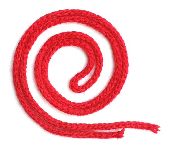 赤い合繊ロープ — ストック写真