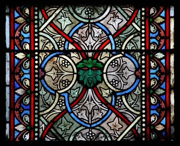 Barevné skleněné okno v kostele — Stock fotografie