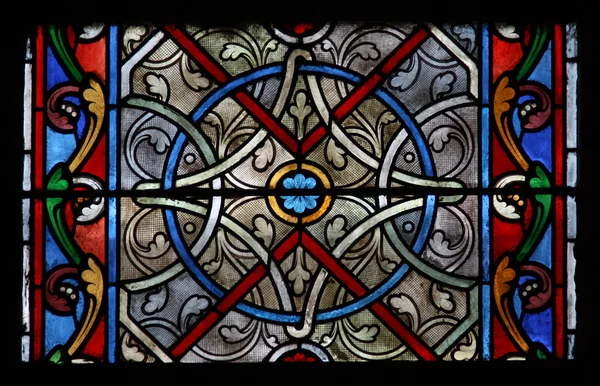 Janela de vidro em uma igreja — Fotografia de Stock