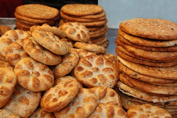 stock image Traditional bread and pastries in a confectionary