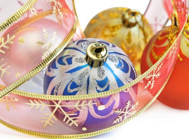 Colorful Christmas balls clipart