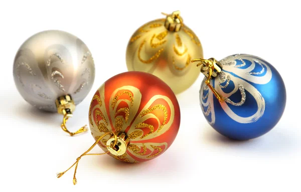 Isolated Christmas baubles — Stock Photo, Image