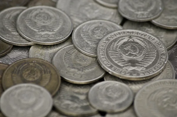 Устаревшие монеты СССР — стоковое фото