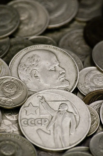 Устаревшие монеты СССР — стоковое фото
